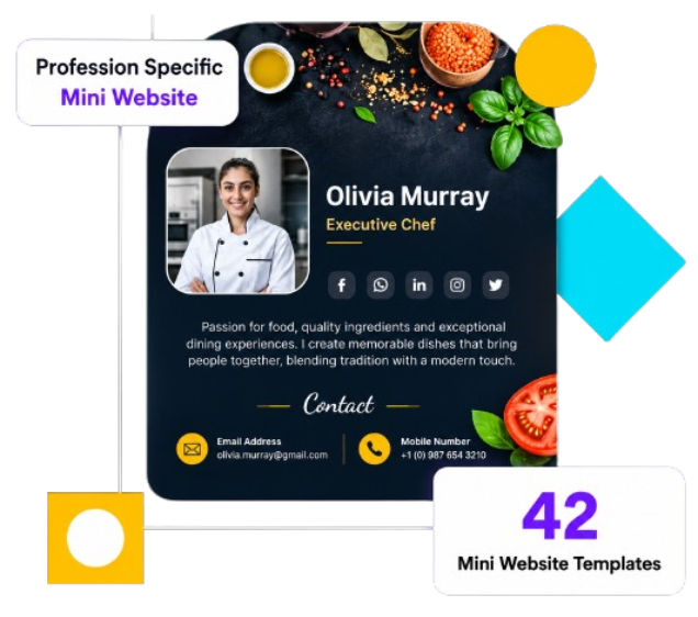Digital vCard Illustration